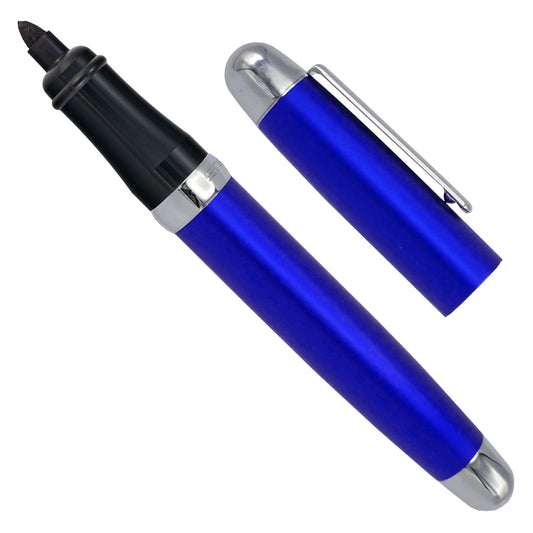 Sherpa Pen Cover Aluminum Blue with Chrome Trim