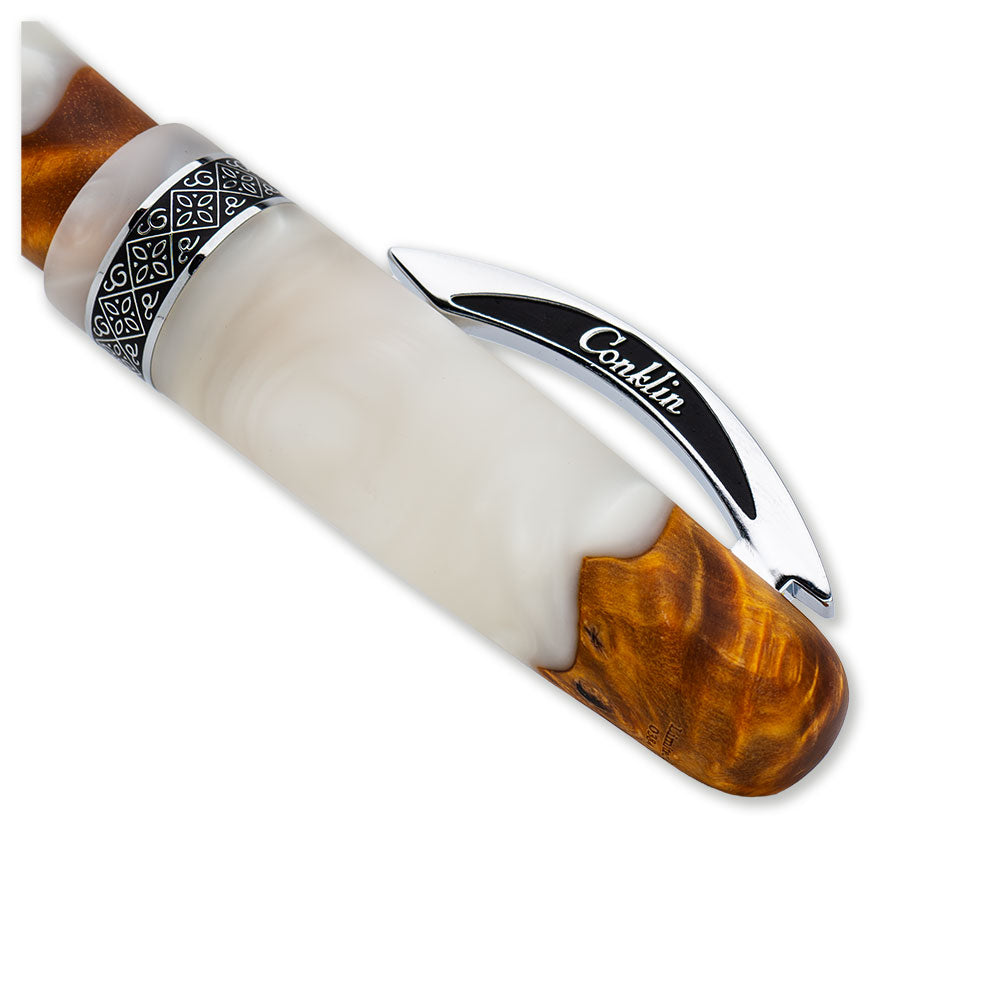 Conklin Spectra Fusion White Fountain Pen