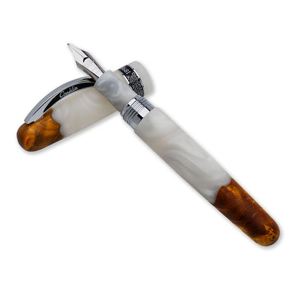 Conklin Spectra Fusion White Fountain Pen