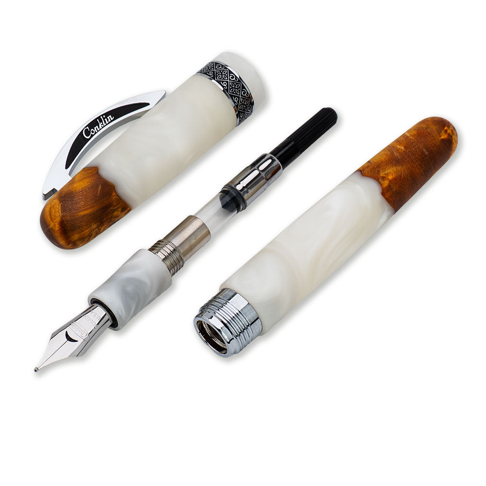 Conklin Spectra Fusion White Fountain Pen