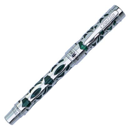 Conklin Endura Deco Crest Fountain Pen Green & Chrome