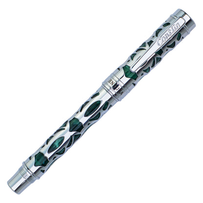 Conklin Endura Deco Crest Rollerball Green & Chrome
