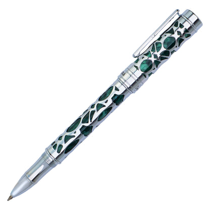 Conklin Endura Deco Crest Rollerball Green & Chrome