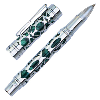 Conklin Endura Deco Crest Rollerball Green & Chrome