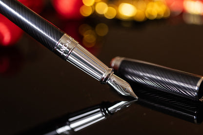 ST Dupont Line D Horse Mane Black + Palladium Fountain Pen