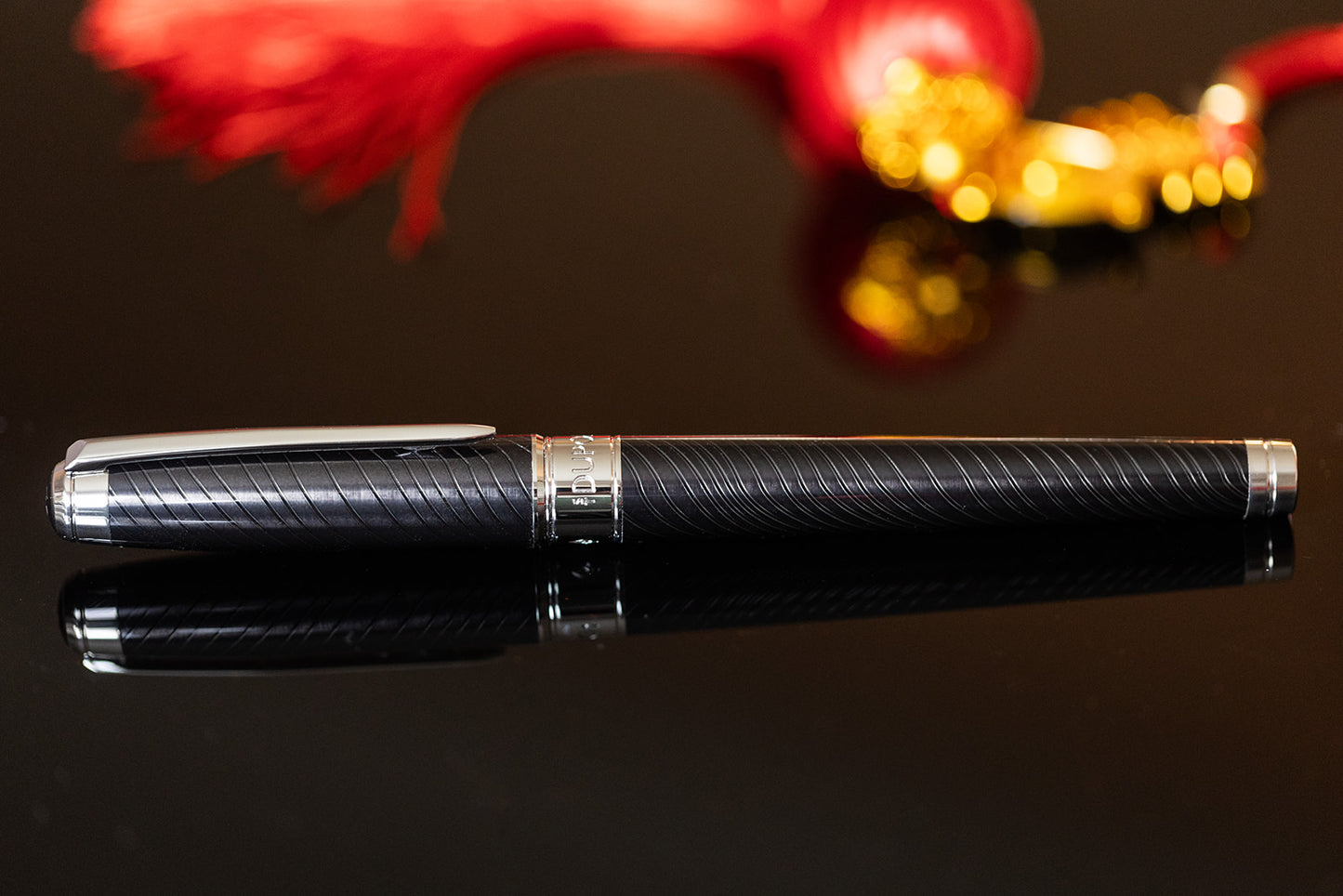 ST Dupont Line D Horse Mane Black + Palladium Fountain Pen