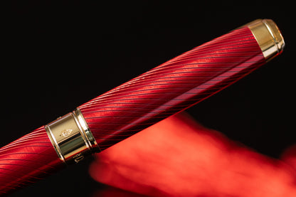 ST Dupont Line D Horse Mane Rollerball Red + Gold