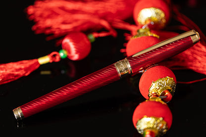 ST Dupont Line D Horse Mane Rollerball Red + Gold