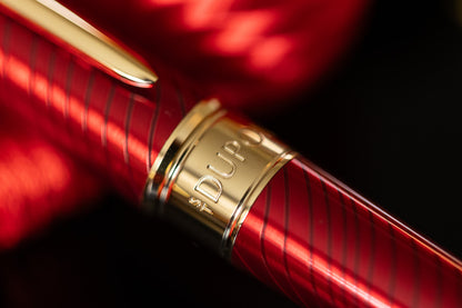 ST Dupont Line D Horse Mane Rollerball Red + Gold