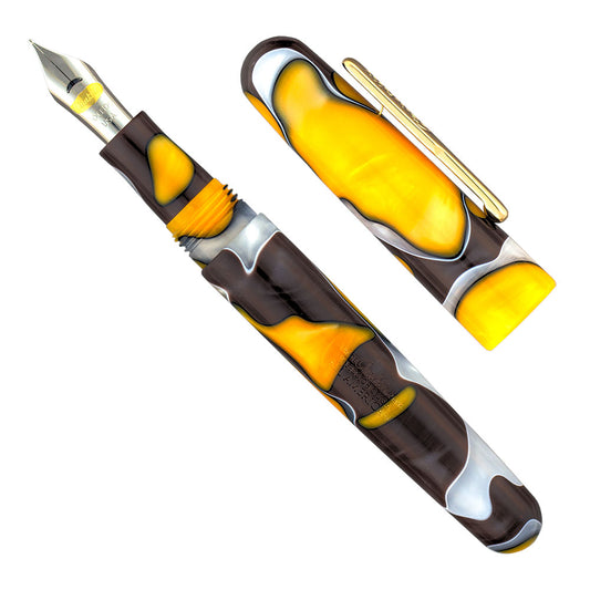 Conklin All American Yellow Stone Fountain Pen Omniflex Nib