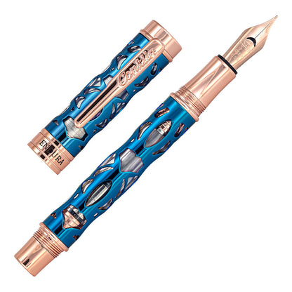 Conklin Endura Deco Crest Fountain Pen Demo & Blue