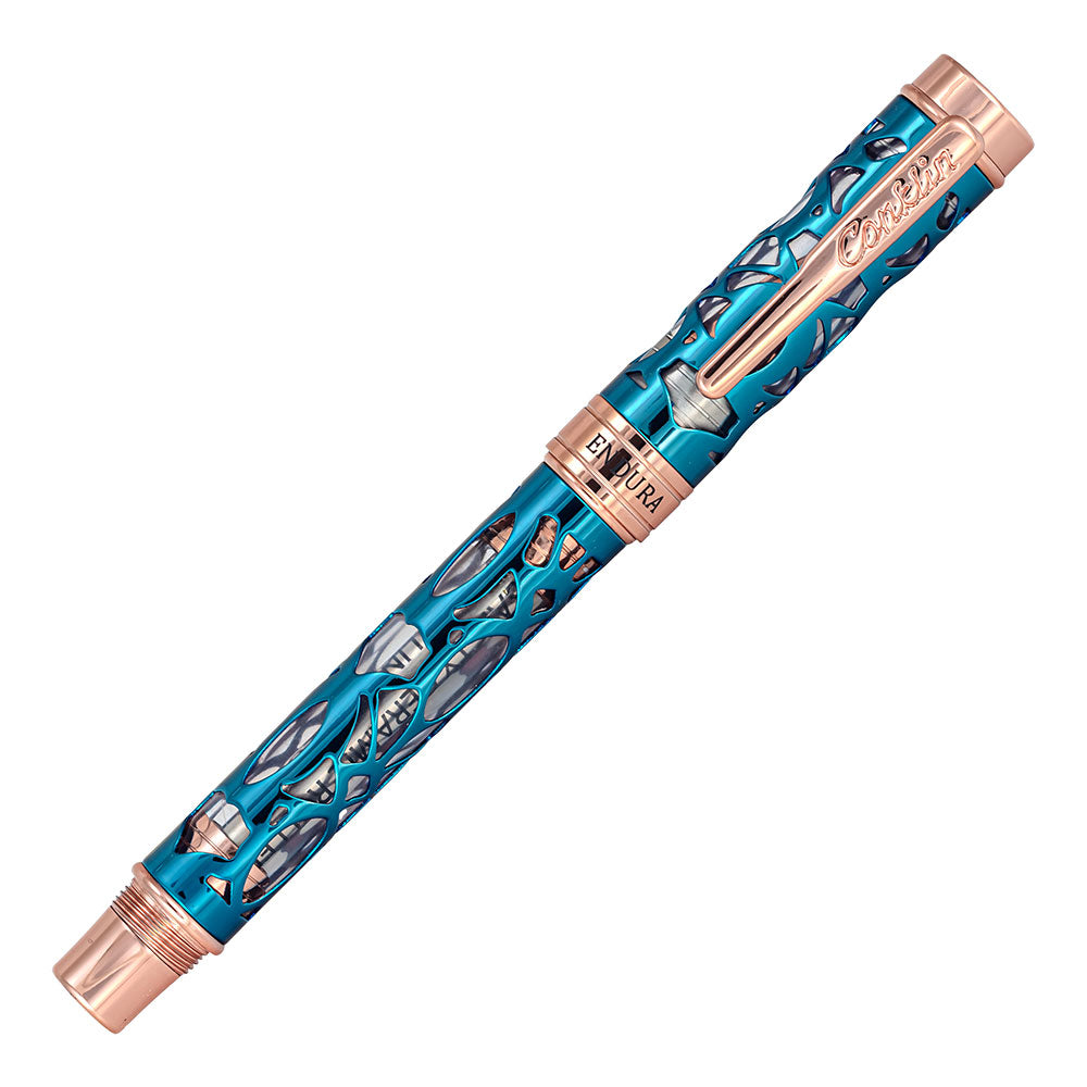 Conklin Endura Deco Crest Rollerball Demo & Blue