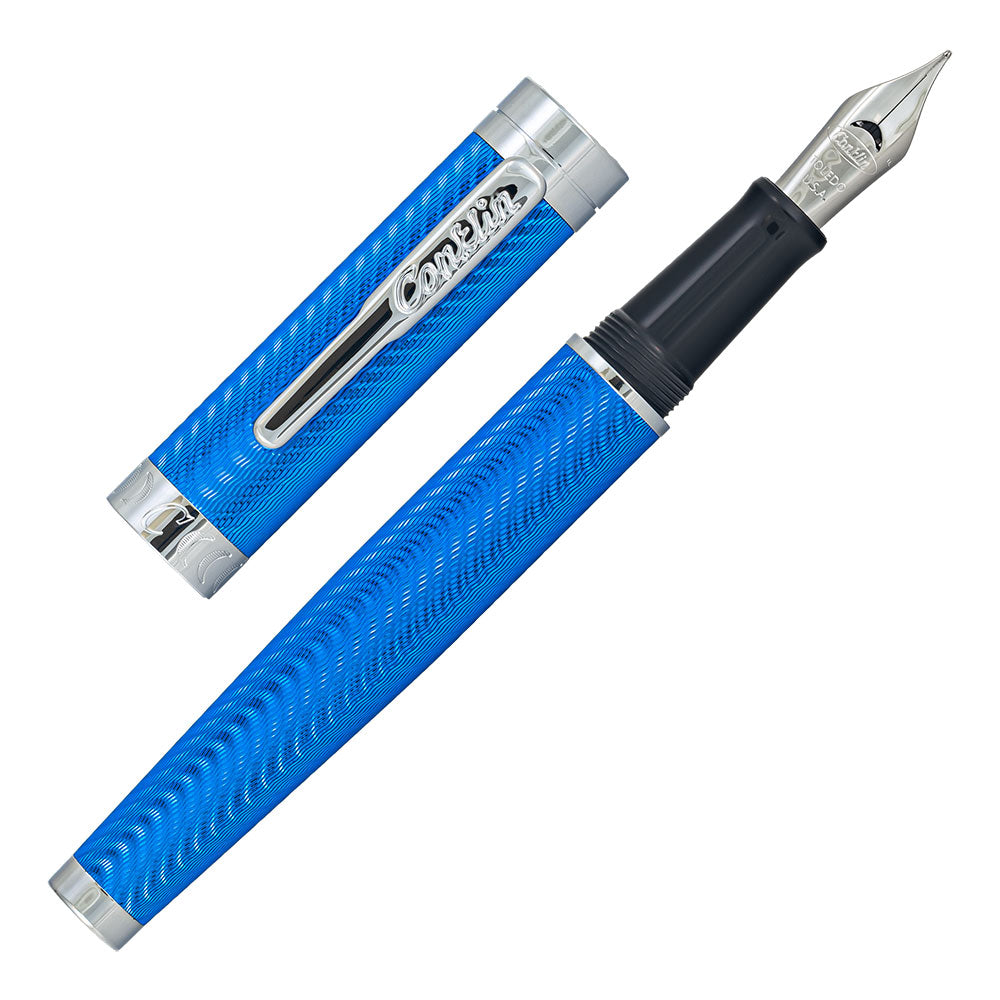 Conklin Herringbone Signature Blue Fountain Pen