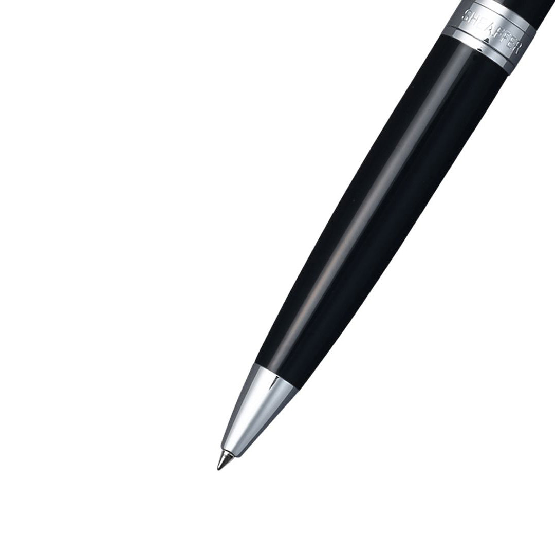 Sheaffer Gift Set 300 Ballpoint Black Chrome Trim + Business Card Holder