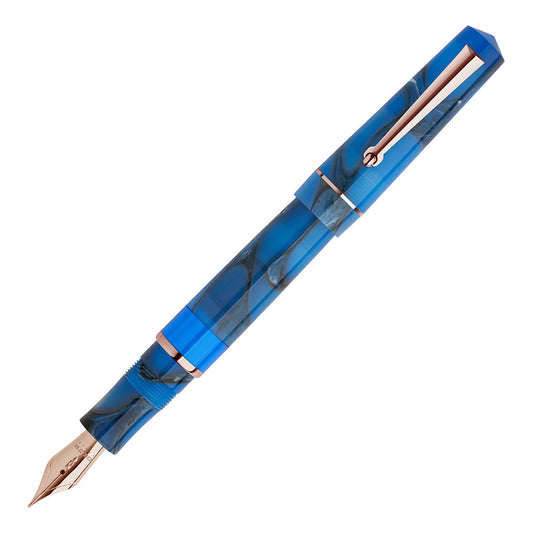 Delta Duna Oasis Blue with Rose Gold Trim Fountain Pen