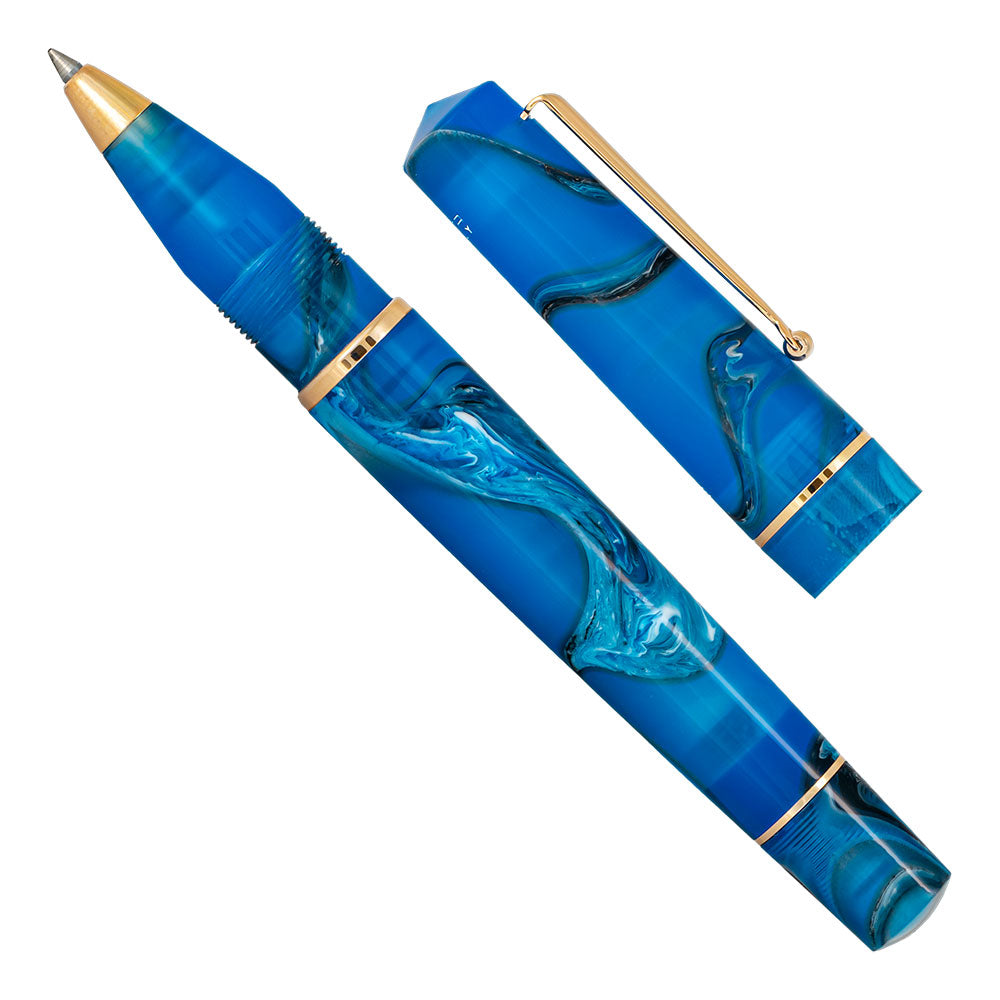 Delta Duna Rollerball Oasis Blue Rose Gold Trim