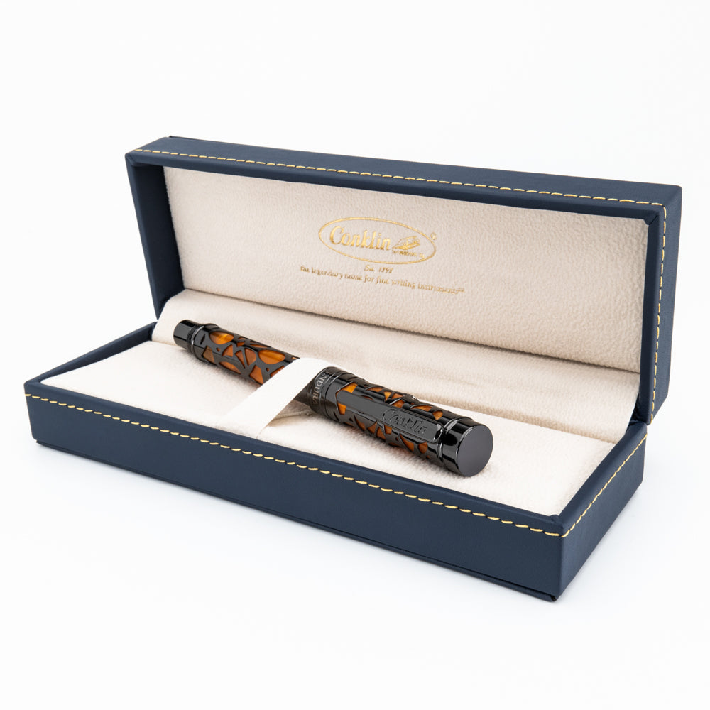 Conklin Endura Deco Crest Rollerball Orange & Gunmetal