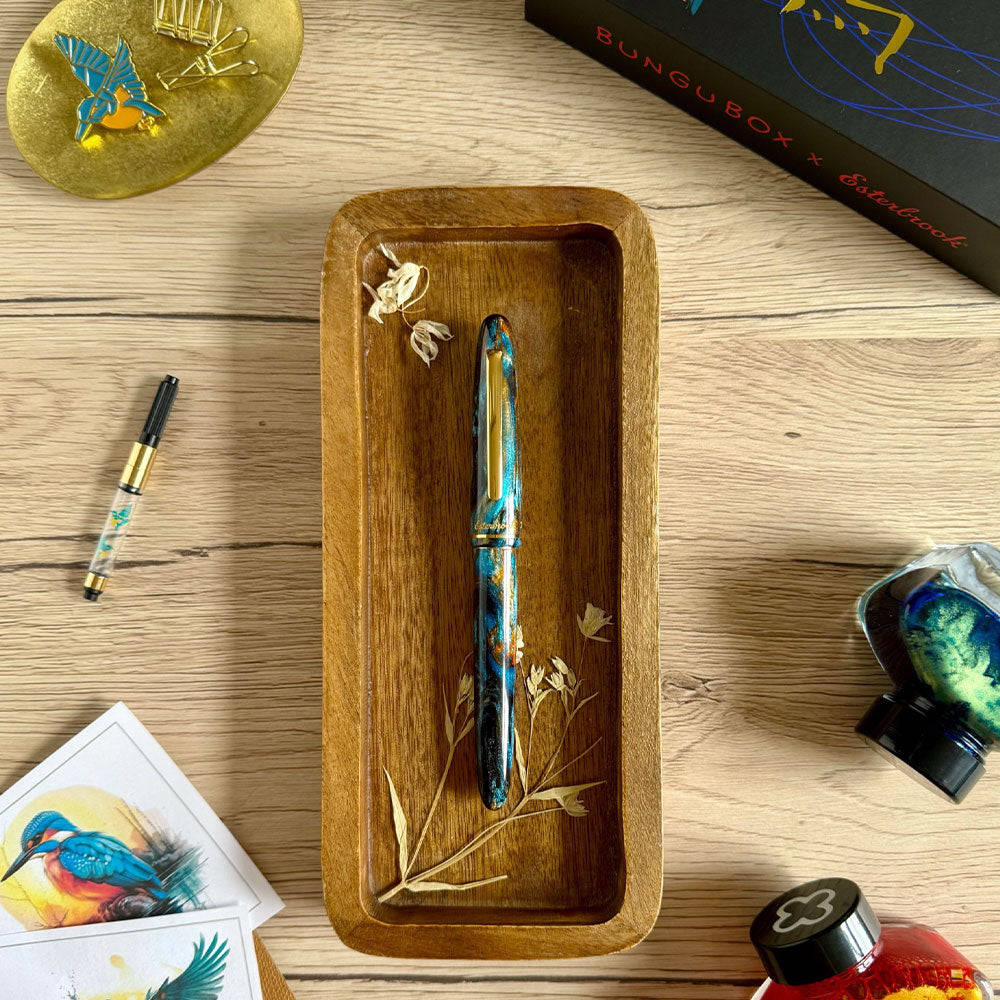 Esterbrook x BUNGU Box Kachofugetsu Estie Kingfisher Fountain Pen