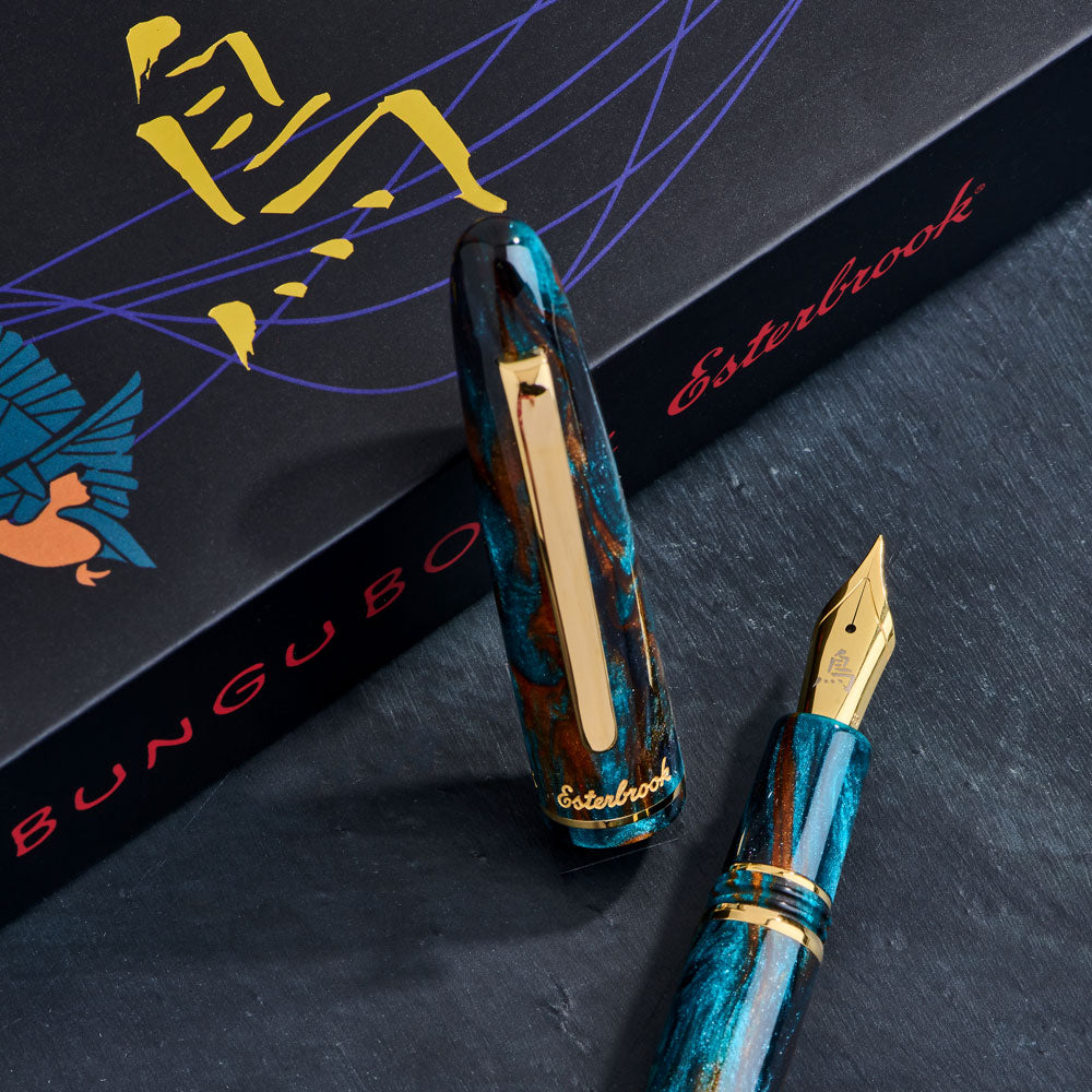 Esterbrook x BUNGU Box Kachofugetsu Estie Kingfisher Fountain Pen