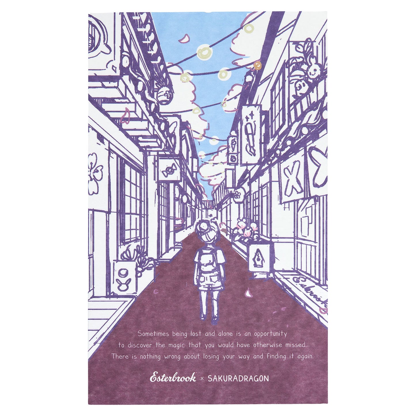 Esterbrook x Sakuradragon Blotter Paper Sakura Street