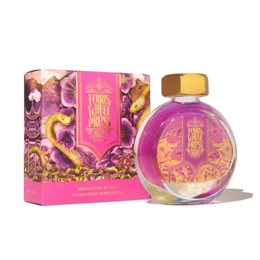 Ferris Wheel Press with Fete Chinoise Curious Collaborations 38ml Ink Bottle Serpentine Blooms