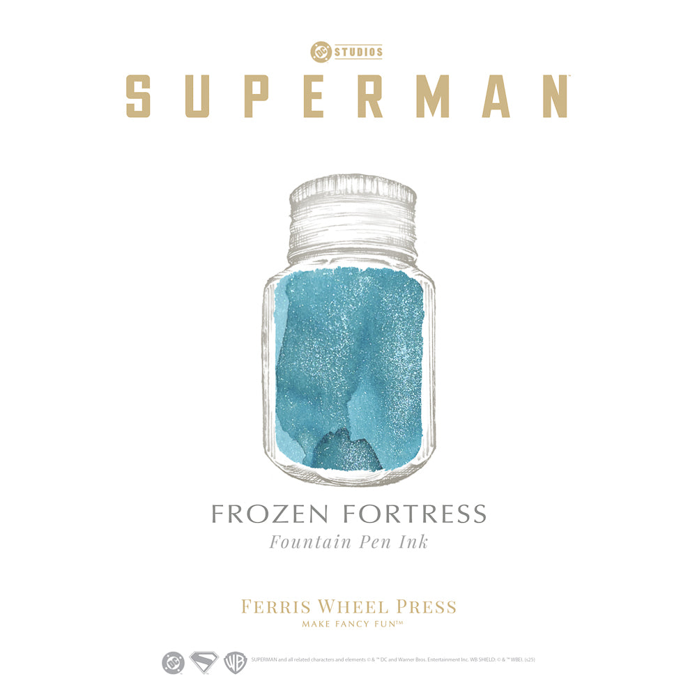 Ferris Wheel Press Marquise Superman Edition Fortress of Solitude Fountain Pen + 28ml Ink Set