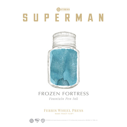 Ferris Wheel Press Marquise Superman Edition Fortress of Solitude Fountain Pen + 28ml Ink Set