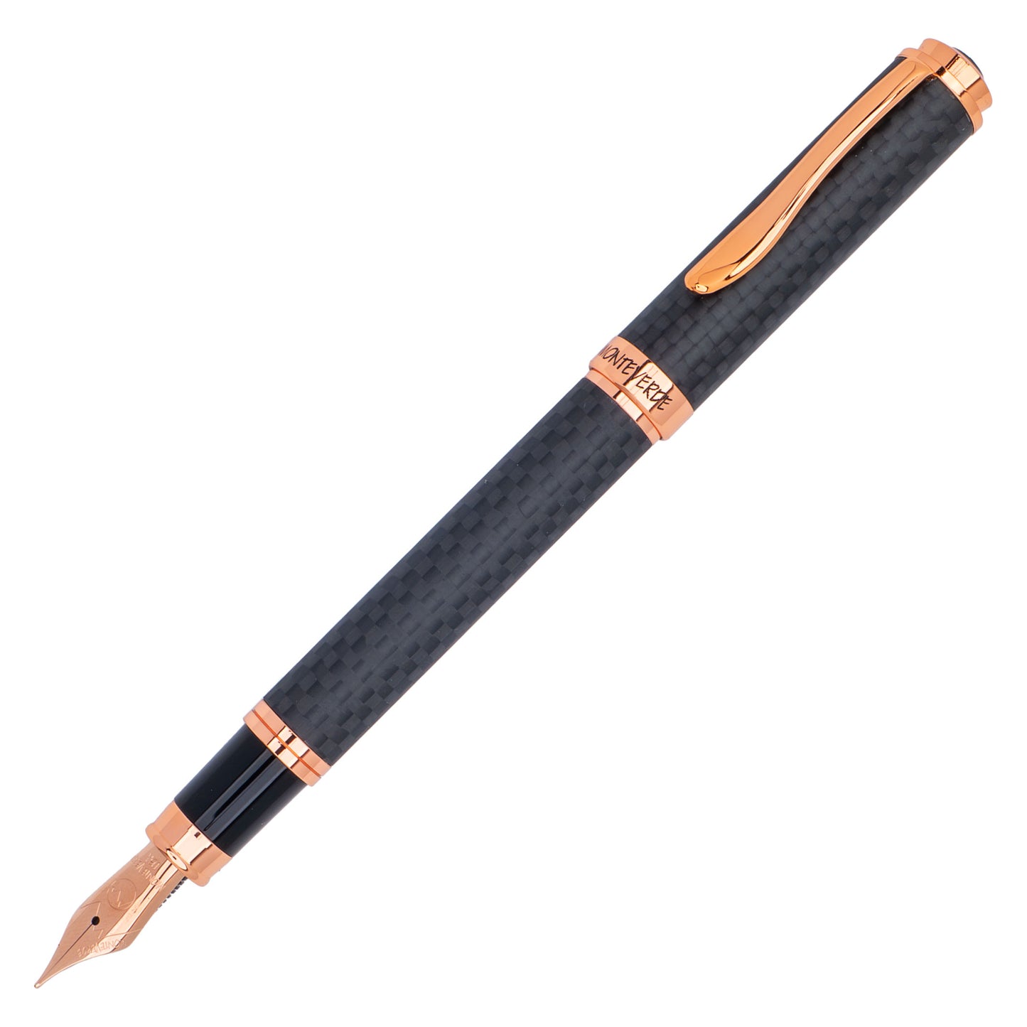 Monteverde Innova Fountain Pen Matte Carbon &  Rosegold