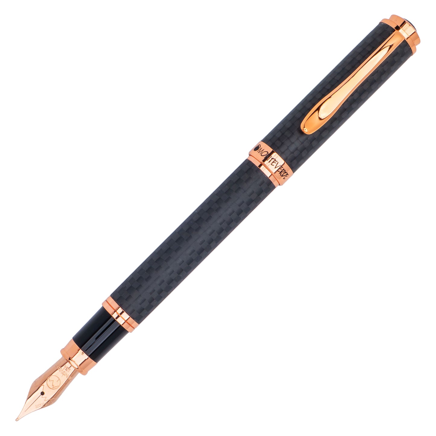 Monteverde Innova Fountain Pen Matte Carbon &  Rosegold