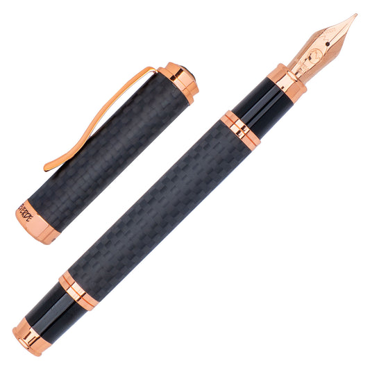 Monteverde Innova Fountain Pen Matte Carbon &  Rosegold
