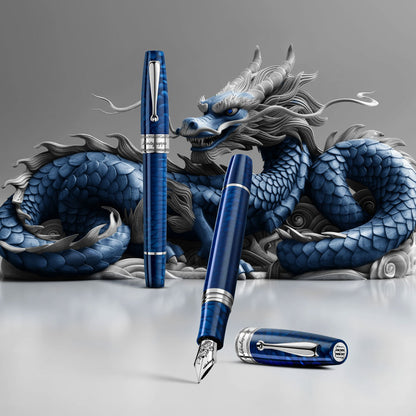 Montegrappa Extra LE Regal Year of the Dragon Deluxe Indigo Blue Fountain Pen