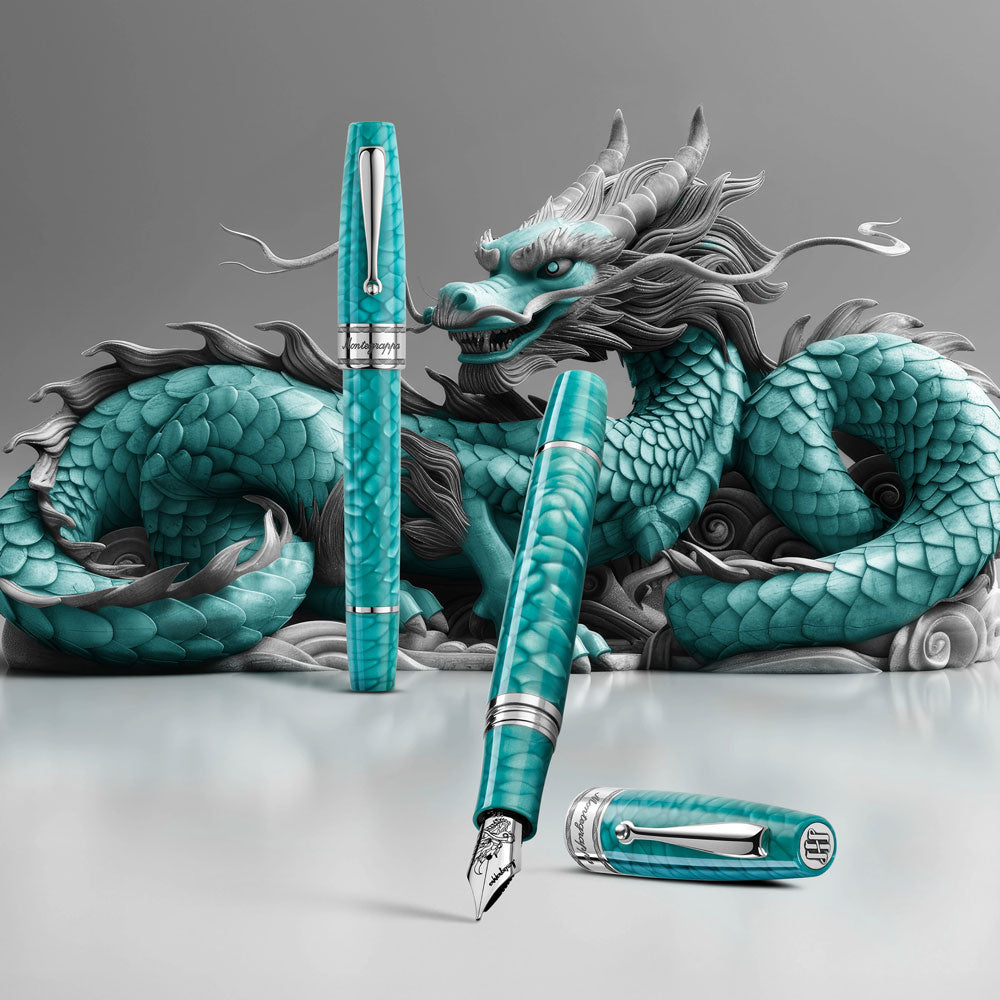 Montegrappa Extra LE Regal Year of the Dragon Deluxe Laguna Blue Fountain Pen