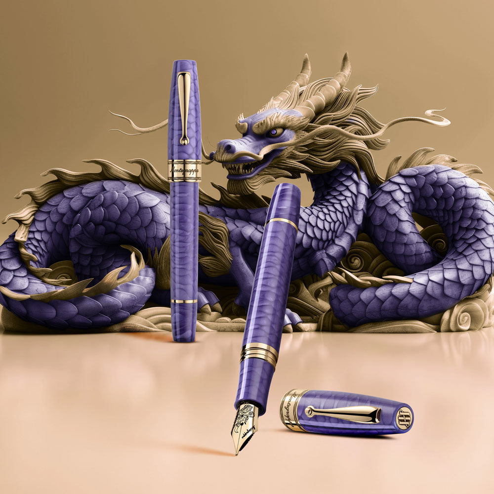 Montegrappa Extra LE  Regal Year of the Dragon Royal Purple Fountain Pen