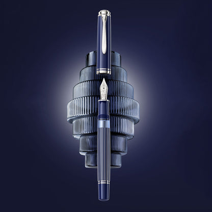 Pelikan M815 Metal Striped Blue Fountain Pen