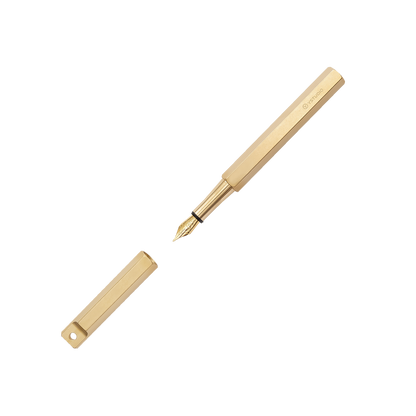 YSTUDIO Classic Revolve Portable Brass Fountain Pen
