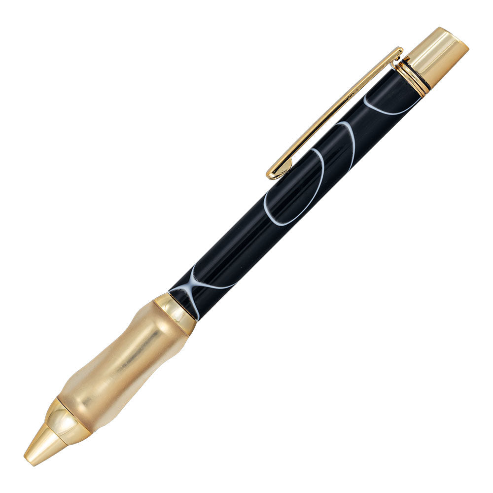 Sensa Metro Ballpoint Piano Black Swirl Gold Trim