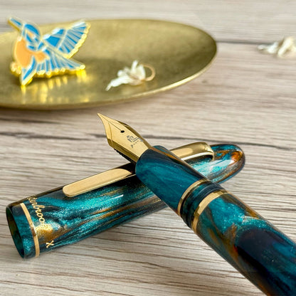 Esterbrook x BUNGU Box Kachofugetsu Estie Kingfisher Fountain Pen