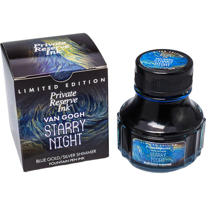 Private Reserve Limited Edition Double Shimmer 90ml Ink Bottle Van Gogh Starry Night