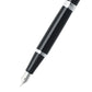 Sheaffer 300 Black Chrome Trim Fountain Pen Medium Nib