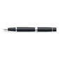 Sheaffer 300 Black Chrome Trim Fountain Pen Medium Nib