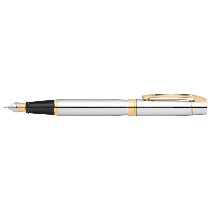 Sheaffer 300 Chrome Gold Trim Fountain Pen