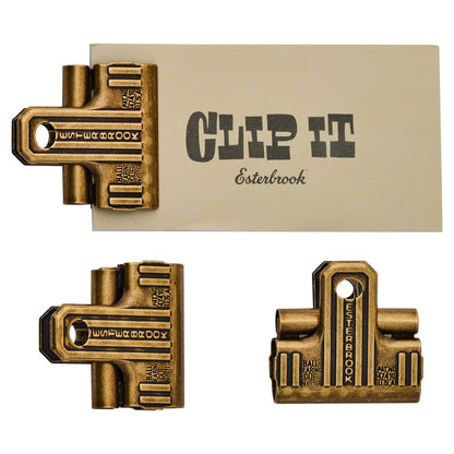 Esterbrook Eclipse Clip Raw Brass 3 Clip Set