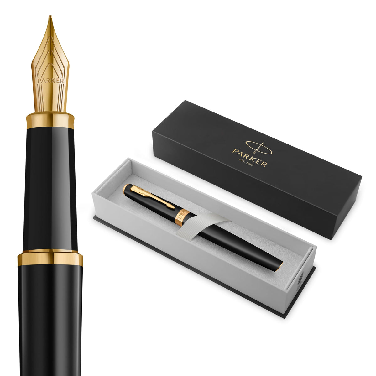 Parker Meridian Black Fountain Pen Fine Nib