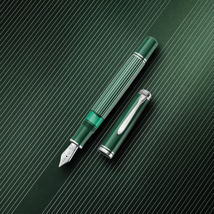 Pelikan M815 Metal Striped Green Fountain Pen