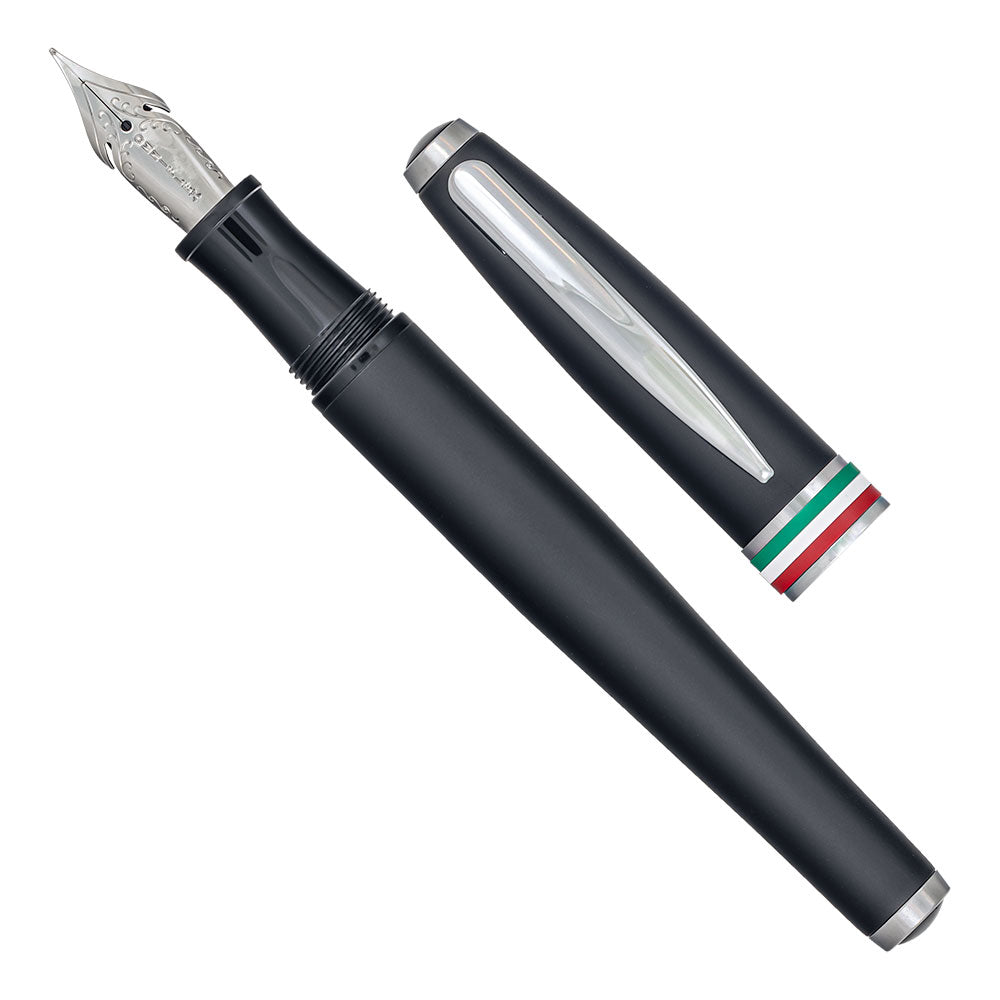 Monteverde Aldo Domani Italia Matte Black Fountain Pen Fine Nib (engraved)