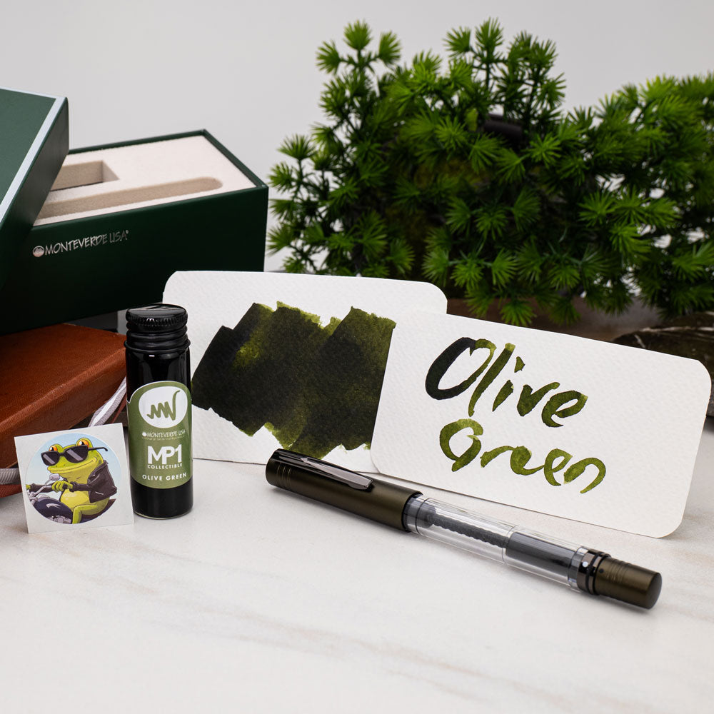 Monteverde MP1 Set Olive Green Fountain Pen + 15ml Ink