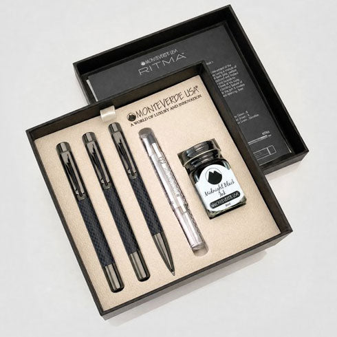 Monteverde Ritma Matte Carbon 3+2 Pen Set