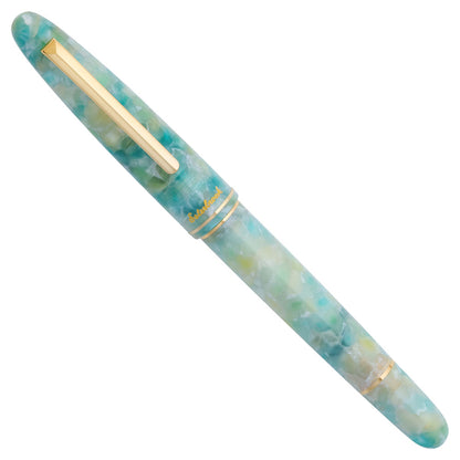 Esterbrook Estie Button Piston Fountain Pen Sea Glass Gold Trim