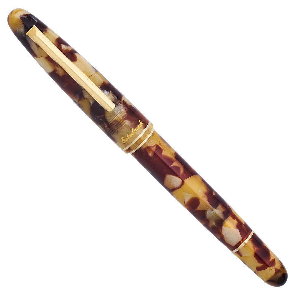 Esterbrook Estie Button Piston Fountain Pen Tortoise Gold Trim