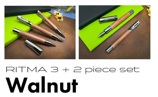 Monteverde Ritma Walnut 3 Pen Set